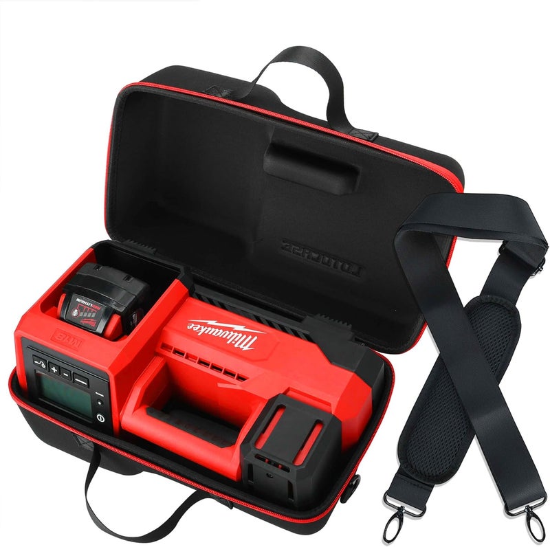 LOTOCASE حقيبة ضاغط الهواء لمضخة الهواء Milwaukee M18 2848-20، حقيبة تخزين مخصصة لحمل أدوات Milwaukee - تتضمن حزام عنق (حقيبة فقط) - Image 1